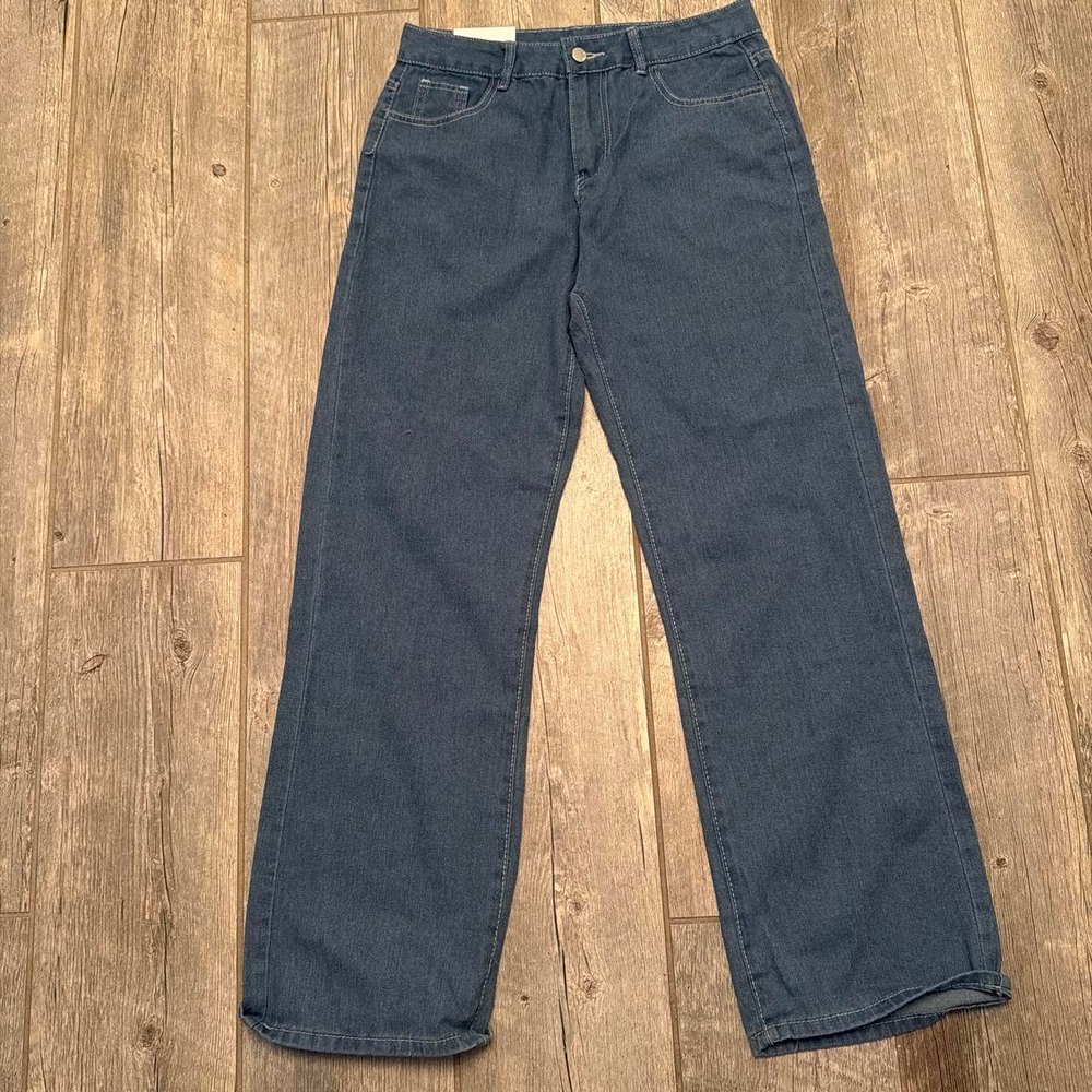 Yebcil Women's Blue Straight Leg Jeans Size Large NWT